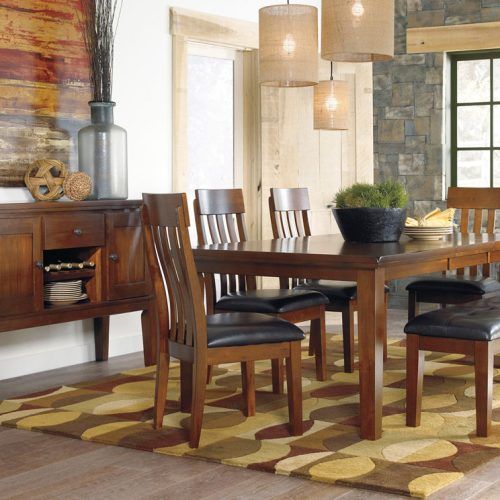 Craftsman 7 Piece Rectangle Extension Dining Sets With Uph Side Chairs (Photo 6 of 20)