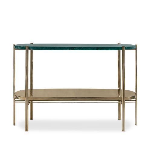 Elke Marble Console Tables With Brass Base (Photo 17 of 20)