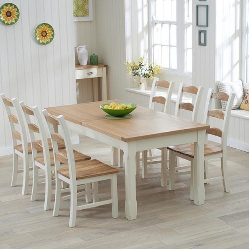 Cream And Oak Dining Tables (Photo 4 of 20)