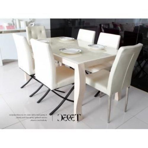 Cream Gloss Dining Tables And Chairs (Photo 9 of 20)