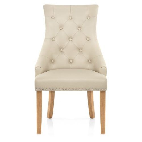 Cream Leather Dining Chairs (Photo 3 of 20)