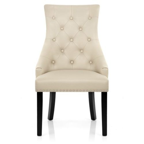 Cream Leather Dining Chairs (Photo 1 of 20)