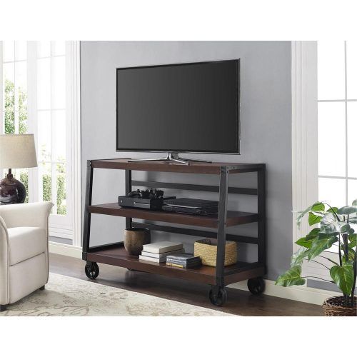 Easyfashion Modern Mobile Tv Stands Rolling Tv Cart For Flat Panel Tvs (Photo 6 of 20)