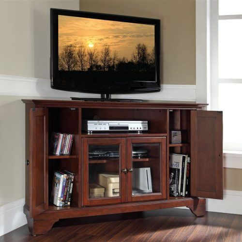 Corner Tv Stands For Tvs Up To 48" Mahogany (Photo 7 of 20)
