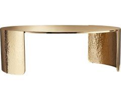 2024 Latest Cuff Hammered Gold Coffee Tables
