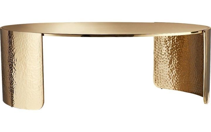 2024 Latest Cuff Hammered Gold Coffee Tables