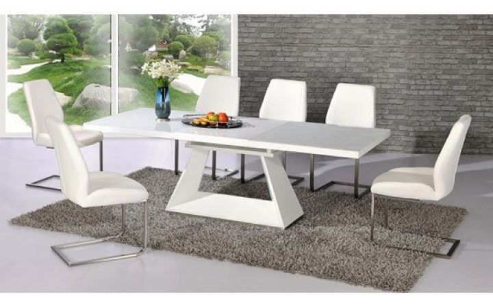 20 Best Glass and White Gloss Dining Tables