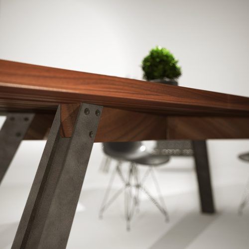 Drew 37.5'' Walnut Solid Wood Dining Tables (Photo 14 of 20)