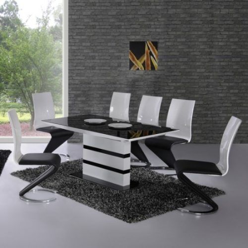 Black Gloss Dining Tables And 6 Chairs (Photo 15 of 20)