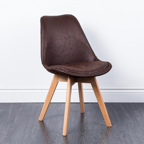 Brown Leather Dining Chairs (Photo 13 of 20)