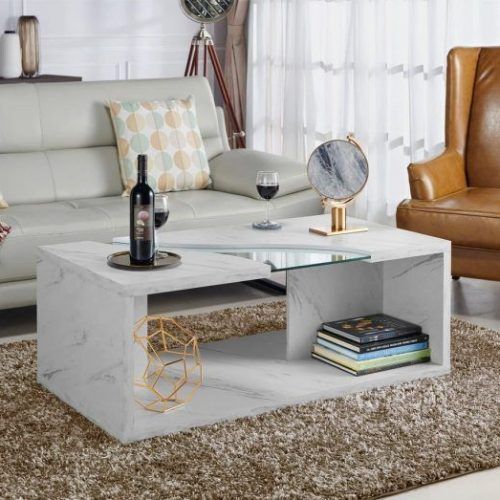 Faux White Marble And Metal Coffee Tables (Photo 14 of 20)