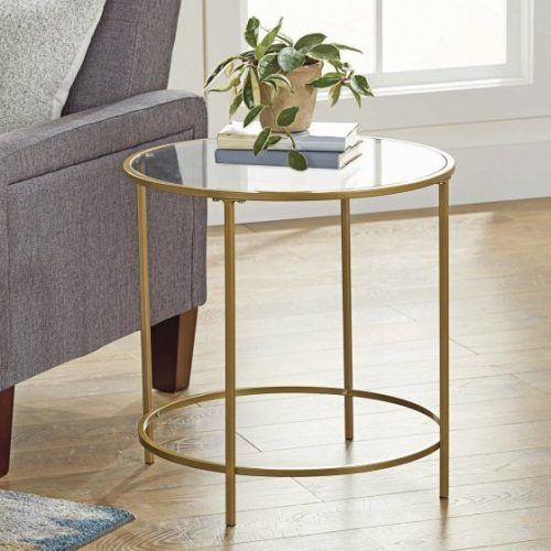 Gold And Mirror Modern Cube End Tables (Photo 7 of 20)