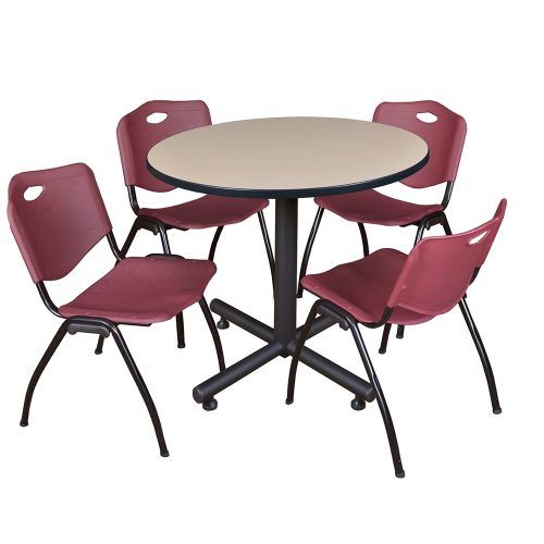 Round Breakroom Tables And Chair Set (Photo 7 of 20)