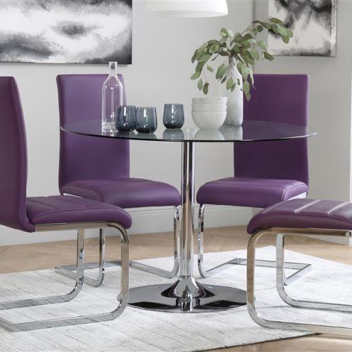 Dining Tables And Purple Chairs (Photo 12 of 20)
