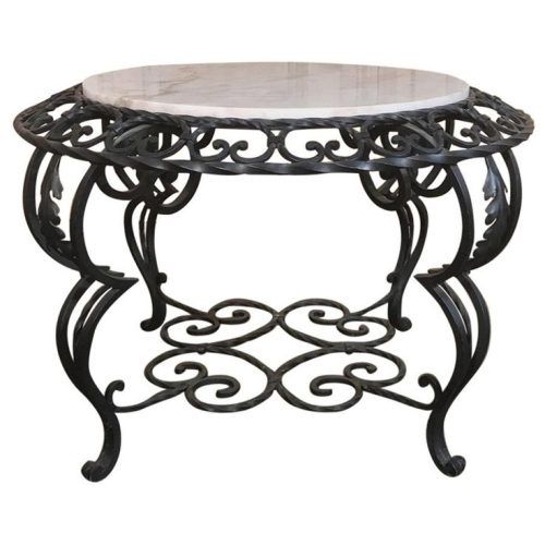 Oval Aged Black Iron Coffee Tables (Photo 4 of 20)