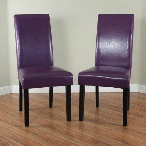 Purple Faux Leather Dining Chairs (Photo 10 of 20)