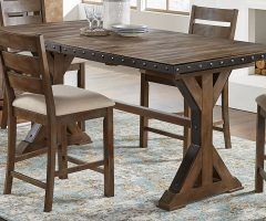 The 20 Best Collection of Romriell Bar Height Trestle Dining Tables