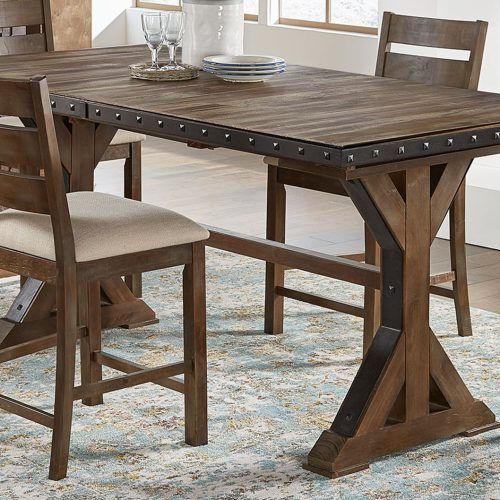 Romriell Bar Height Trestle Dining Tables (Photo 1 of 20)