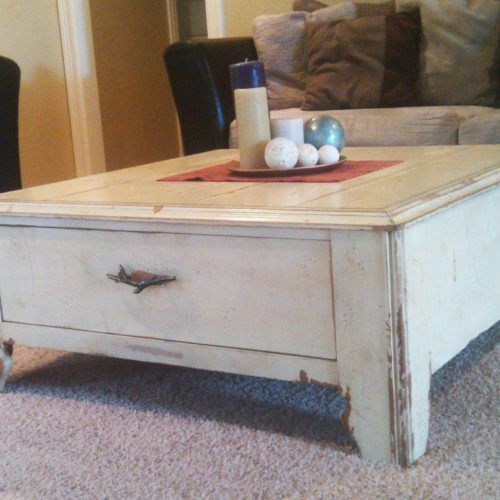 Rustic Square Coffee Table With Storage (Photo 19 of 20)