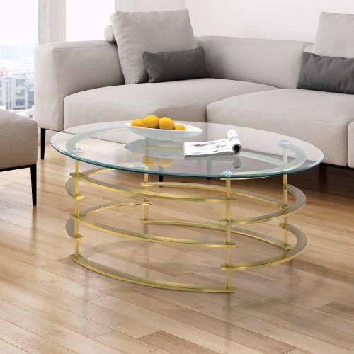 Silver Orchid Ipsen Contemporary Glass Top Coffee Tables (Photo 2 of 20)
