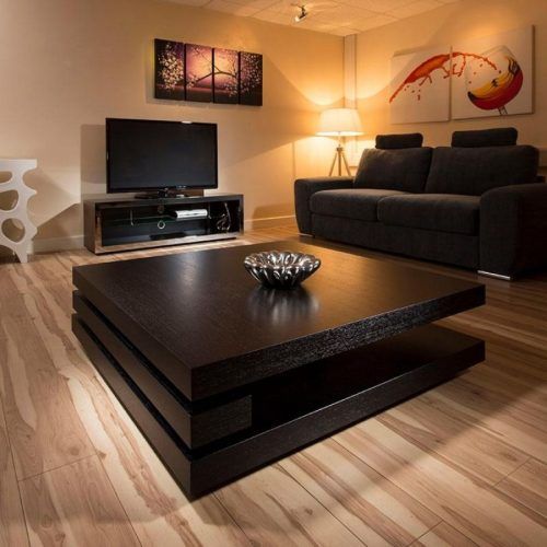 Square Matte Black Coffee Tables (Photo 8 of 20)