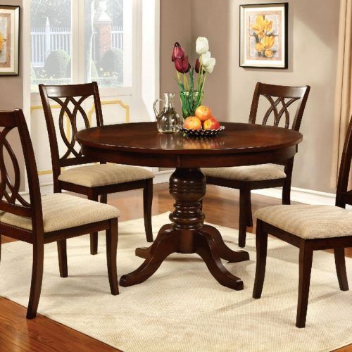 Vintage Brown Round Dining Tables (Photo 10 of 20)