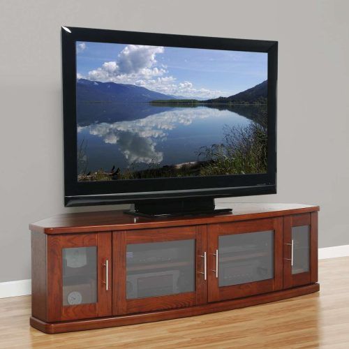 Wooden Tv Cabinets With Glass Doors (Photo 10 of 20)