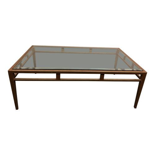 Rectangular Brass Finish And Glass Coffee Tables (Photo 15 of 20)
