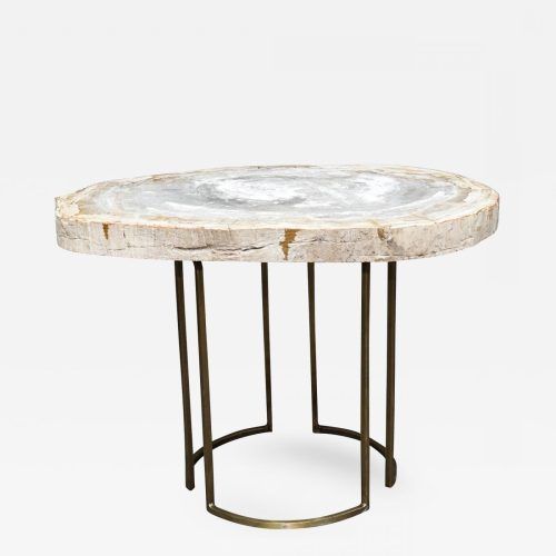 Slab Large Marble Coffee Tables With Brass Base (Photo 4 of 20)