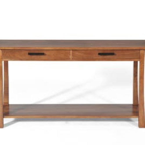Oak Wood And Metal Legs Console Tables (Photo 3 of 20)