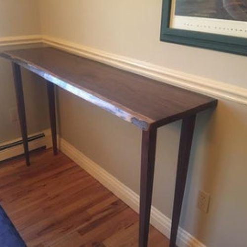 Walnut Wood And Gold Metal Console Tables (Photo 14 of 20)