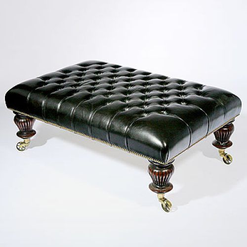 Black Leather Ottomans (Photo 19 of 20)