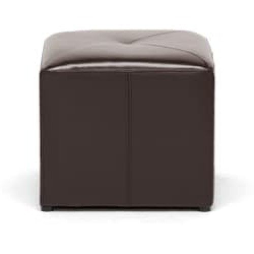 Dark Brown Leather Pouf Ottomans (Photo 15 of 20)