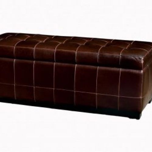 Brown Fabric Tufted Surfboard Ottomans (Photo 20 of 20)