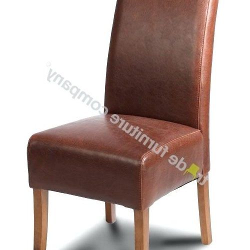 Dark Brown Leather Dining Chairs (Photo 14 of 20)