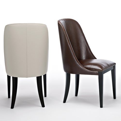 Dark Brown Leather Dining Chairs (Photo 2 of 20)