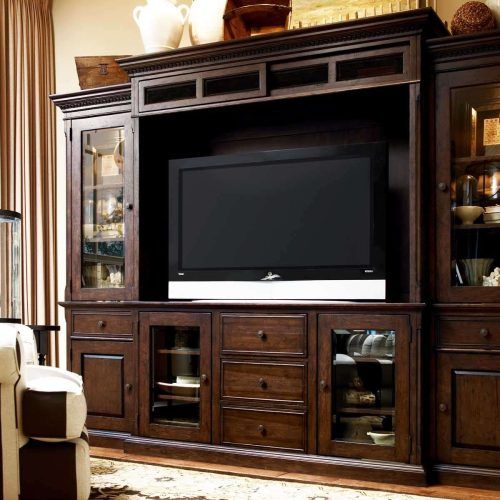 Wooden Tv Cabinets With Glass Doors (Photo 2 of 20)