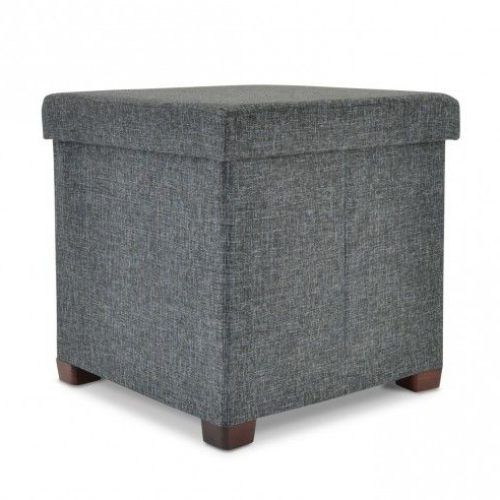 Gray Velvet Ottomans With Ample Storage (Photo 20 of 20)