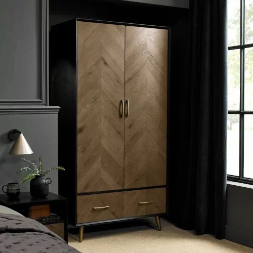 Dark Wood Wardrobes With Drawers (Photo 4 of 20)