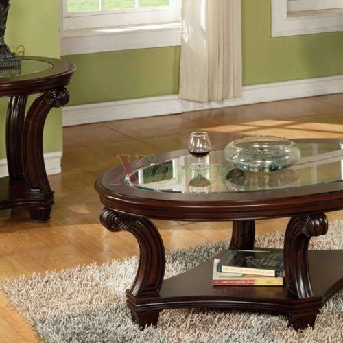 Dark Wood Coffee Tables With Glass Top (Photo 2 of 23)