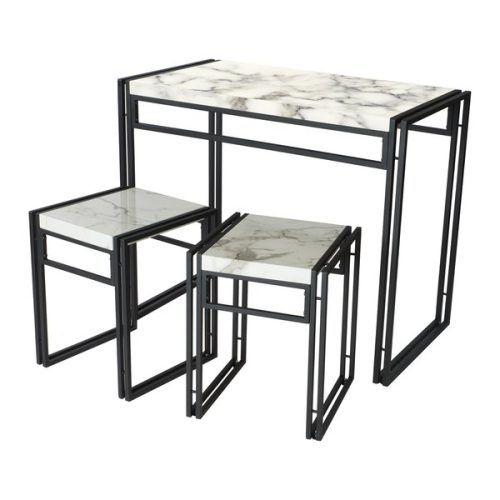 Debby Small Space 3 Piece Dining Sets (Photo 4 of 20)