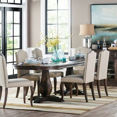 Combs 7 Piece Dining Sets With  Mindy Slipcovered Chairs (Photo 13 of 20)