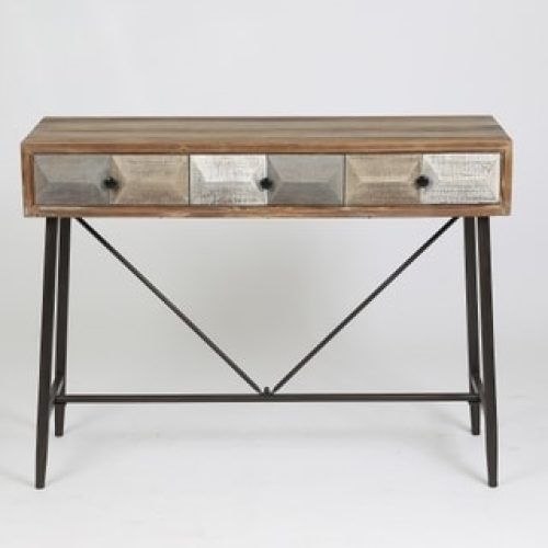 Square Weathered White Wood Console Tables (Photo 8 of 20)