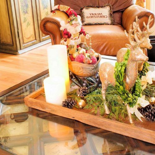 Rustic Christmas Coffee Table Decors (Photo 6 of 20)