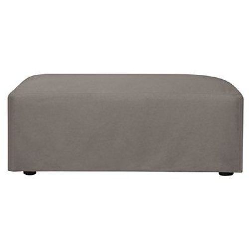 Gray Fabric Oval Ottomans (Photo 16 of 20)
