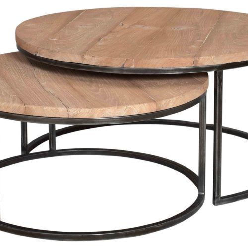 2-Piece Modern Nesting Coffee Tables (Photo 7 of 20)