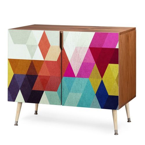 Multi Colored Geometric Shapes Credenzas (Photo 14 of 20)