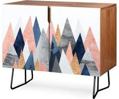 20 Collection of Pink and Navy Peaks Credenzas