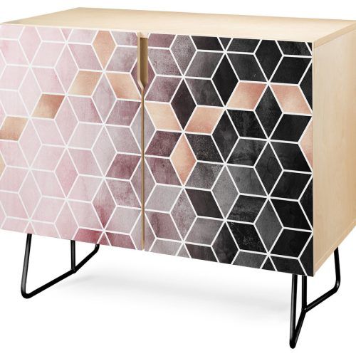 Pink And Navy Peaks Credenzas (Photo 7 of 20)