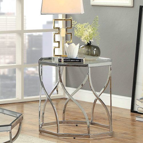 Furniture Of America Tellarie Contemporary Chrome Coffee Tables (Photo 14 of 20)